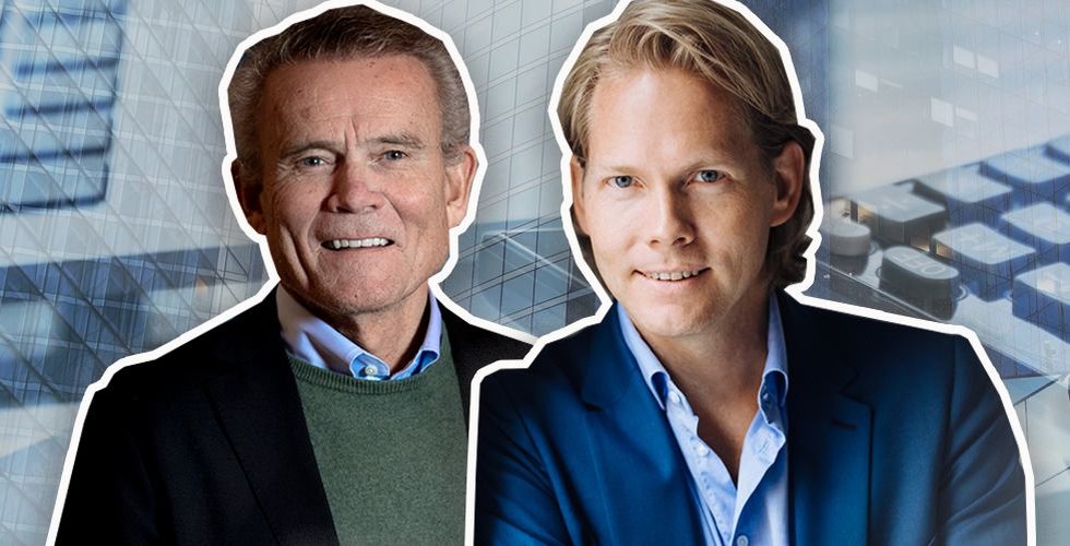 Olof Hallrup, styrelseordförande i Fortnox, och Capcitos vd Michael Hansen. Foto: Press/iStock/Montage 