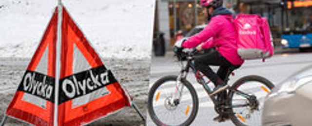 Krockar, fall och pistolhot – så ofta råkar Foodoras bud ut för olyckor