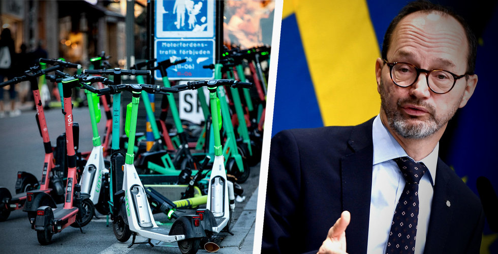 Regeringen vill införa parkeringsförbud för elsparkcyklar på trottoarer