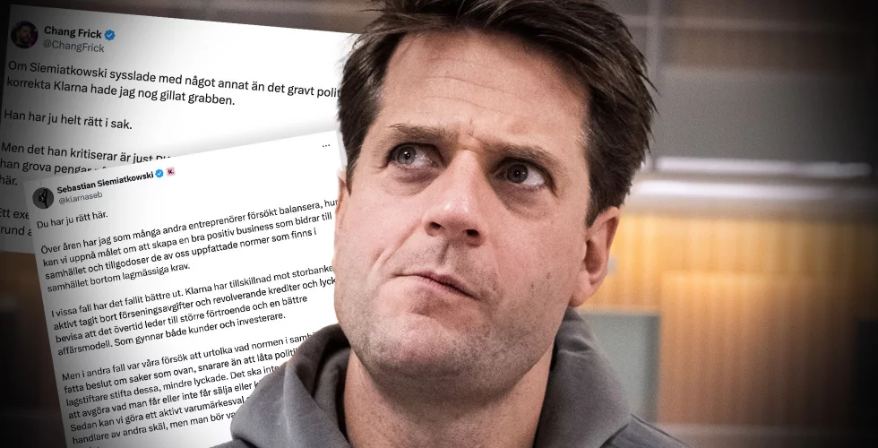 Kritiserades för att vara woke – nu backar Klarna-Sebastian