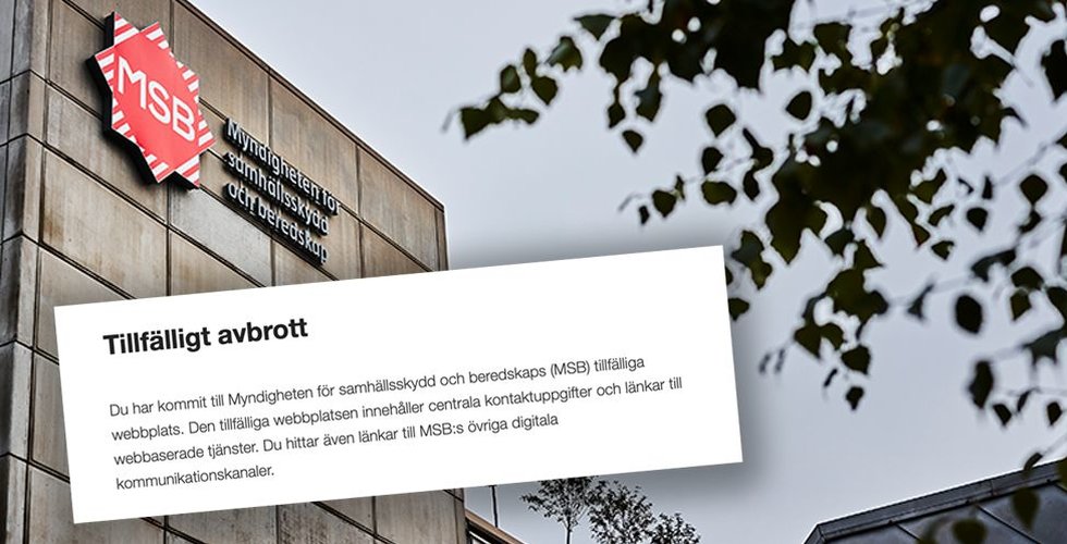 Cyberattack sänkte MSB:s hemsida