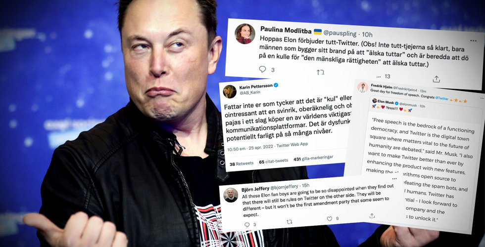 Förbjud tutt-twitter, dystopisk framtid och hyllningar – så reagerar tech-världen på Twitter-affären