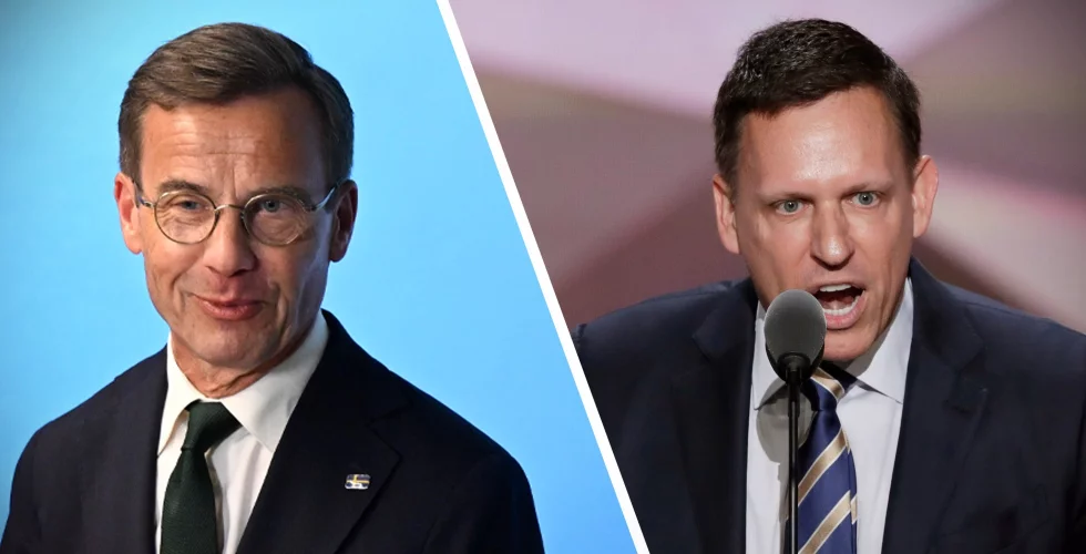 Ulf Kristersson i hemligt möte med Peter Thiel: “Handlade om Sveriges AI-strategi”